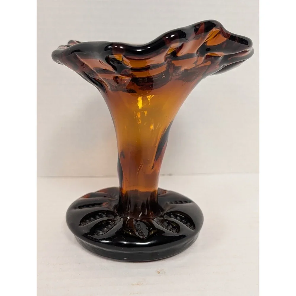 Handblown Brown Glass Vase